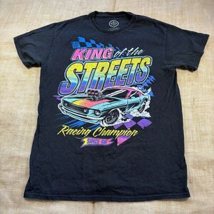 DOM King of the Streets Mustang Muscle Car Retro Look Neon T-shirt Size Medium